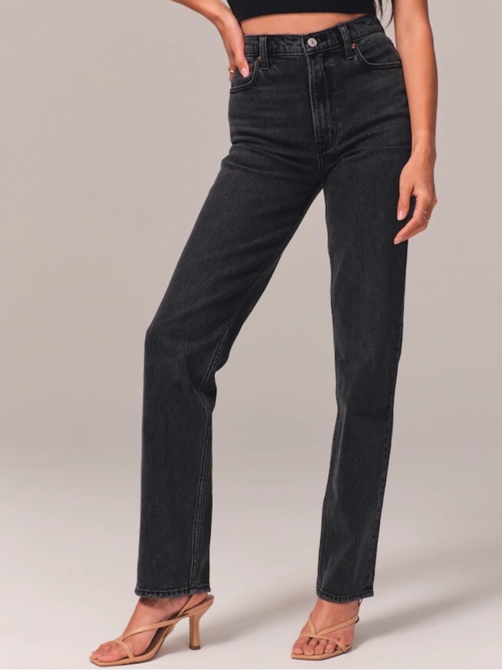 Abercrombie & Fitch Curve Love The 90s Straight Ultra High Rise Jeans 24 / 00R